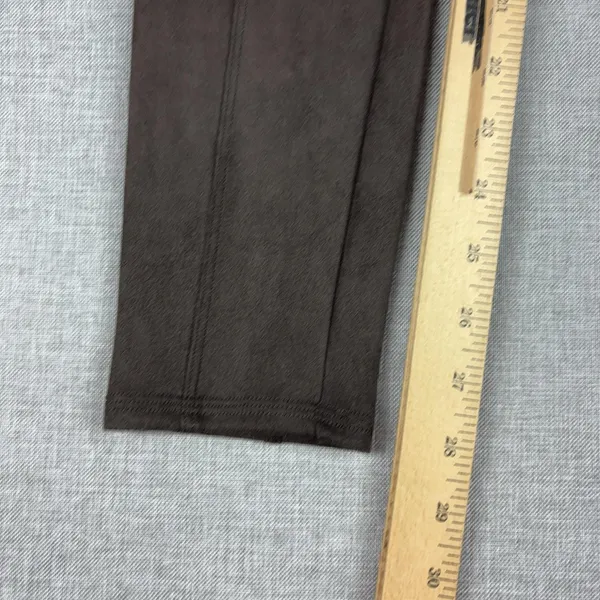 Spanx Faux Suede Leggings Womens Small Brown High Rise Ankle Shaping Pants - Image 2