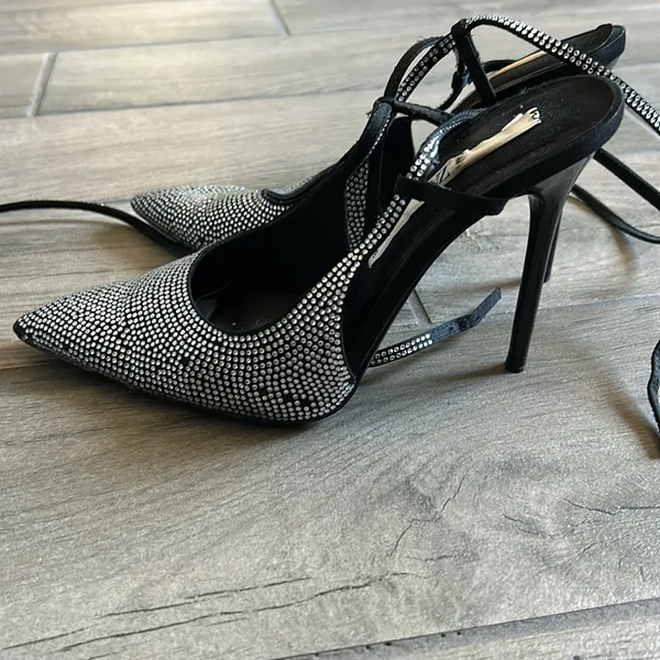 Zara rhinestone heels - Image 9