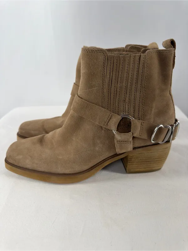 Sam Edelman‎ Bellamie Suede Square Toe Bootie in Taupe Size 8 - Image 3