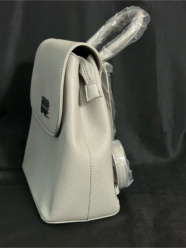 London Skye Women's Grey Top-Handle Backpack Travel Bag - Image 6