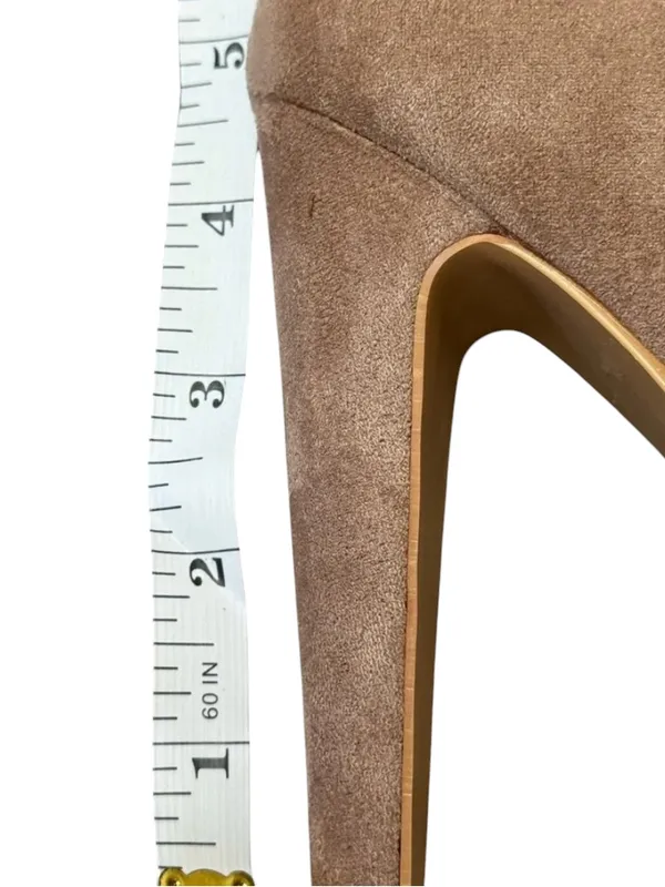 So Me Blush Suede Slouch Heeled Ankle Boot Size 7.5 Worn ONCE - Image 5