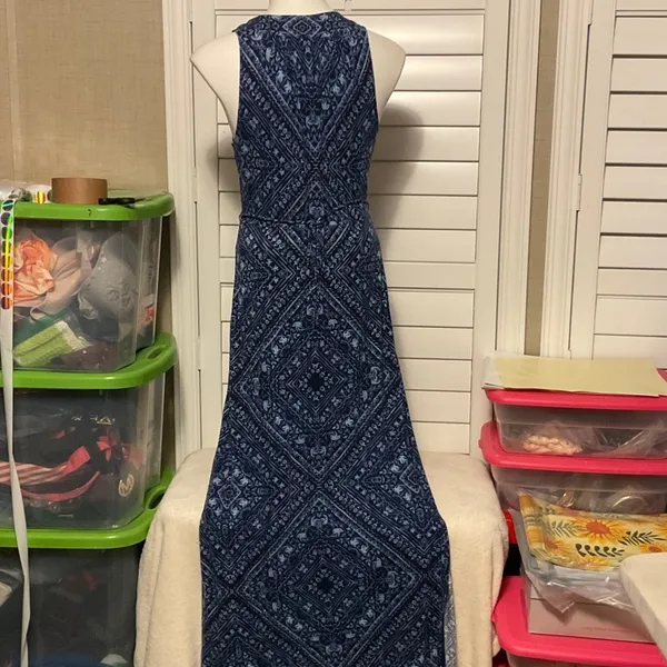 Motherhood Maternity Navy Patterned Maxi Dress - Image 5