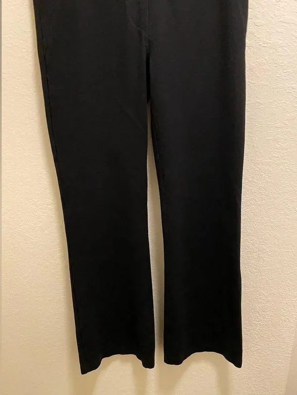 Betabrand Black Dress Yoga Pull On Pant Flare Leg Size Petite Small - Image 6