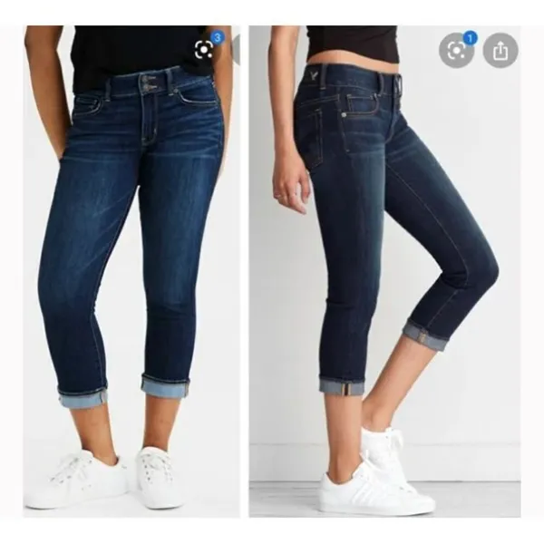 American Eagle distressed basic Artist crop size 6 jeans - Image 2