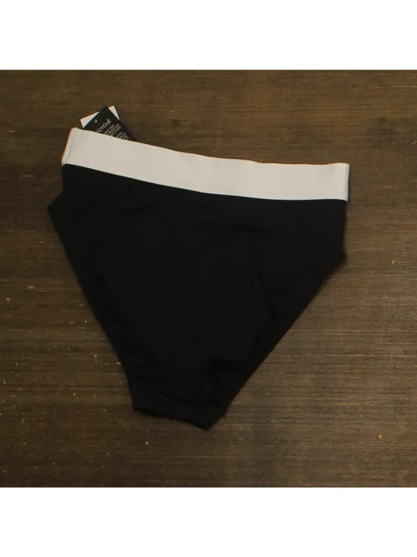 NWT Lauren Ralph Lauren Womens Banded High-Waist Swimsuit Bikini Bottoms Black 4 - Image 5