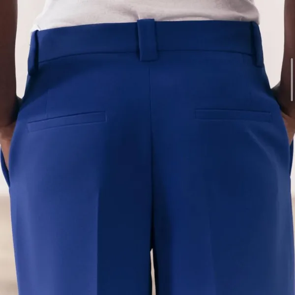 Fitted Tuxedo Blazer Collection Ss24 Bluish Collection Flared Pants Set Small - Image 4