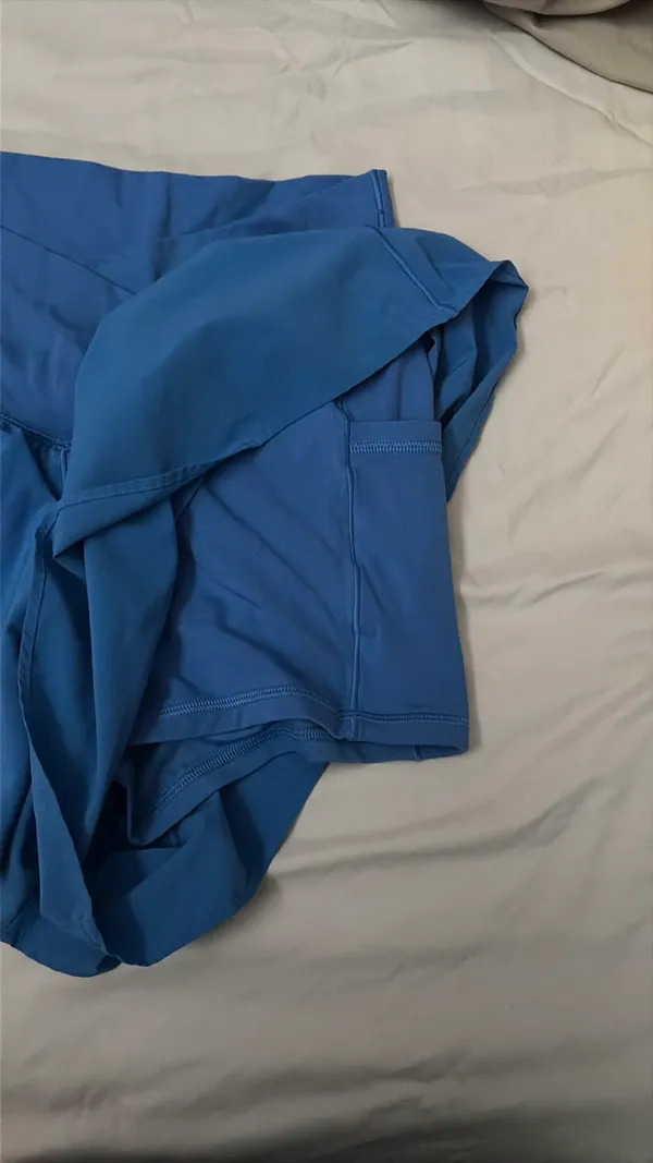 OFFLINE by Aerie Flowy Crossover Shorts in Blue - Image 3