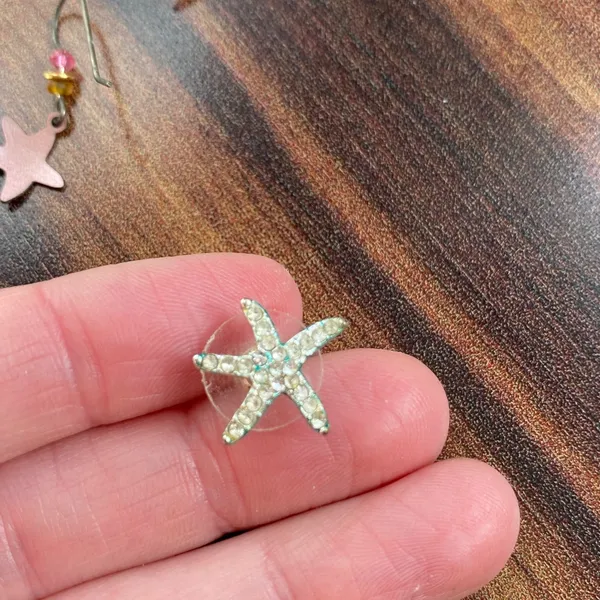 Bundle of 3 Dangling Tropical Earrings Turtle Starfish and Stud Starfish - Image 3