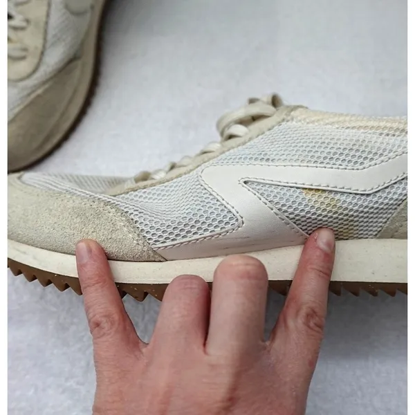 Rag & Bone White & Ivory Retro Runner Mesh Suede Sneakers US 8.5/EU 39 - Image 6