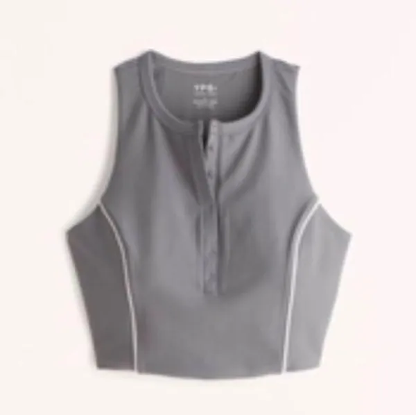 NEW Abercrombie & Fitch YPB sculptLUX Curve Love Plunge Henley Slim Tank size XS - Image 2