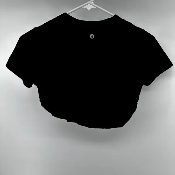 Lululemon Swiftly Tech Short Sleeve Crew Crop Seamless Silverescent Black 6 - Image 3