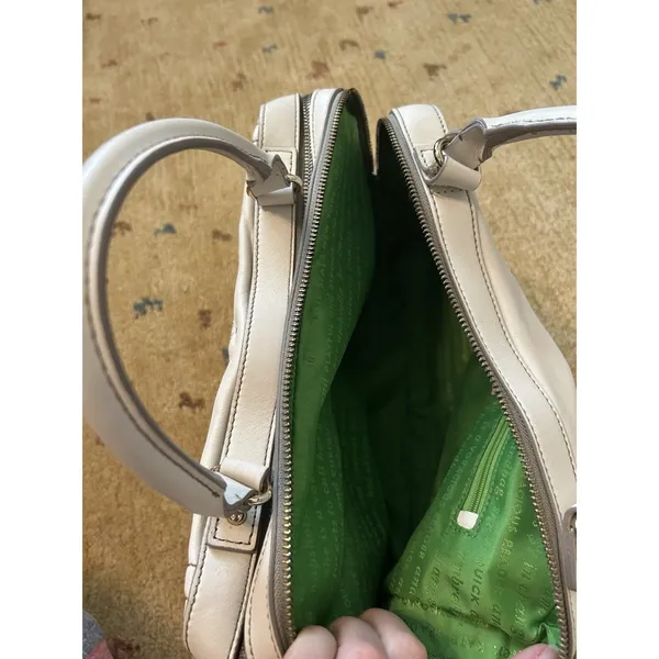 Kate Spade New York Mott Street Fisher Bag Cream Satchel Purse Chic Career - Image 9