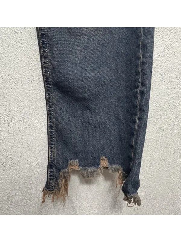 Free People Jeans Womens 26 Maggie Mid Rise Straight Crop Raw Hem (actual 29x25) - Image 10