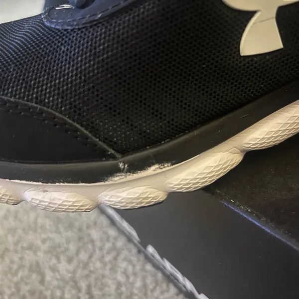 Under Armour Black and White Athletic Sneakers - Image 3