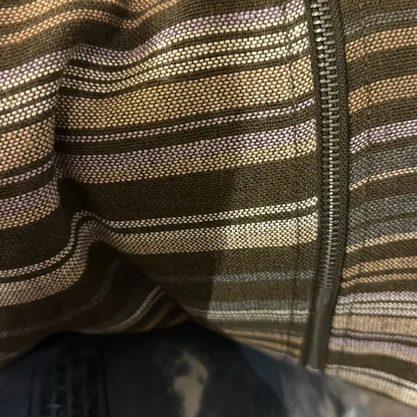 New Peace Love World‎ Black Label Striped Modern Moto Jacket - Image 4