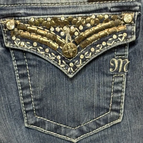 Miss Me Jeans JP5489B2 Boot Cut Distressed Size 29 Color DK131 Y2K Embroidered - Image 7