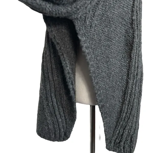 Free People Oversized Chunky Turtleneck Sweater Poncho XS/S Alpaca Wool Slits - Image 4