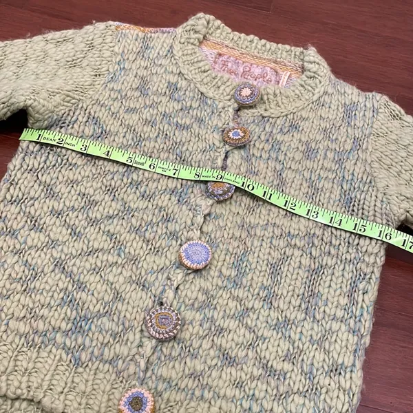 Free People Green Blue cardigan Sweater - Image 3