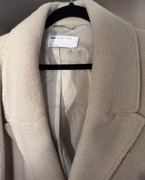 Pea Coat In Cream  - Image 3