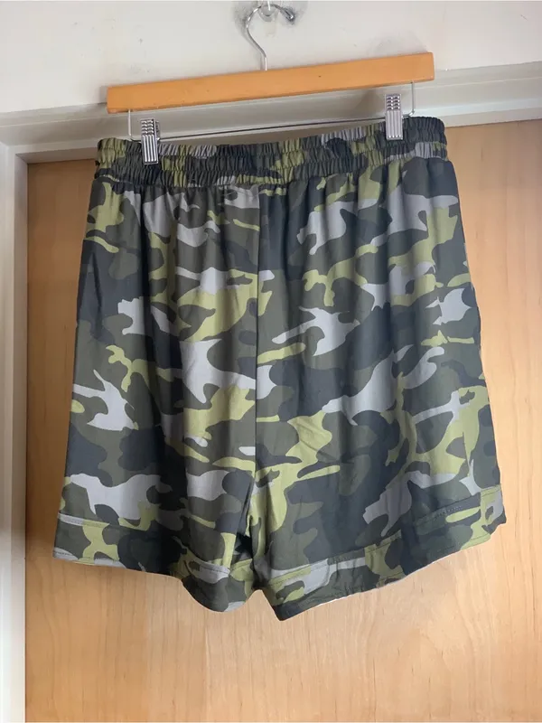 Zenana Outfitters Olive Camo Drawstring Shorts - Size- X-Large Soft Tom-boy - Image 4