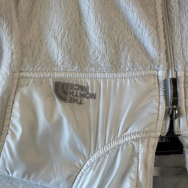 The North Face Osito Hooded Fleece Jacket‎ White Silken Raschel Full Zip S Cozy - Image 8