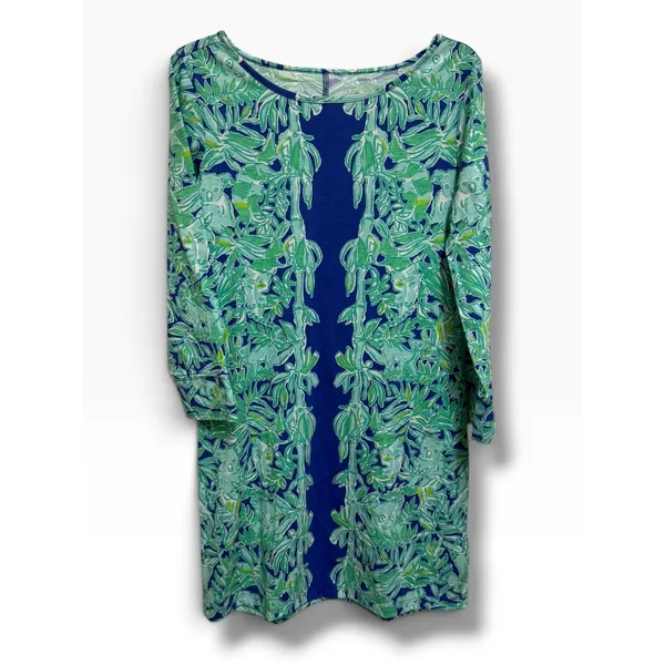 Lilly Pulitzer Marlowe Koala of the Wild T Shirt Dress Blue Green XXS Pima NWOT - Image 3