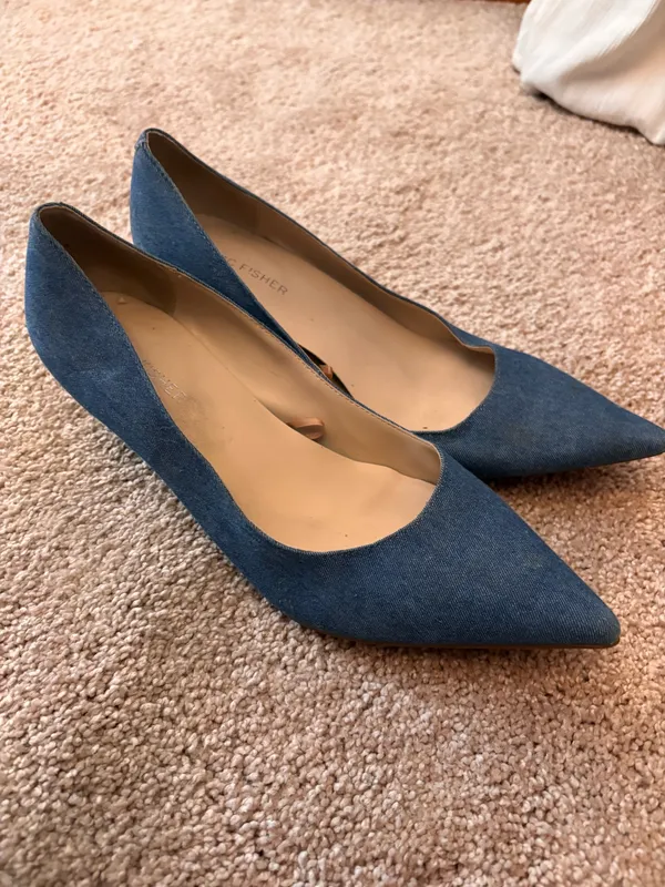 Marc Fisher Denim Kitten Heels - Image 2