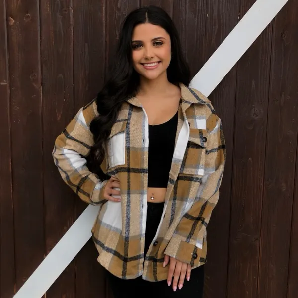 Classic Oversized Plaid Shacket by Sweet Lovely by Jen S - Image 3