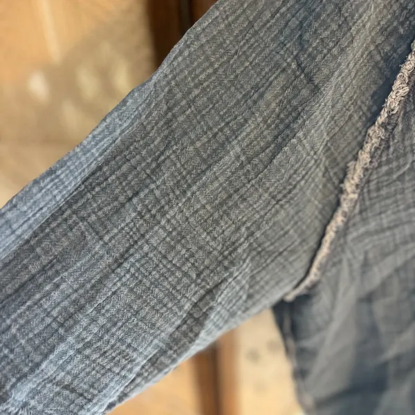 Aerie Chambray Mineral Wash Tunic Length Button-Up Shirt - Image 4