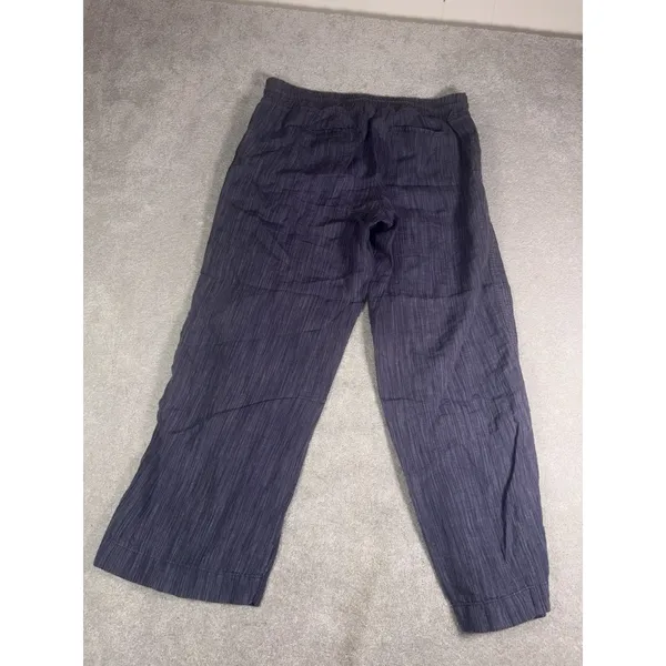 athleta cabo linen textured wide leg pant navy 14 - Image 7
