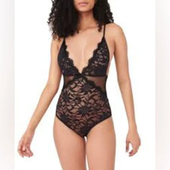 Free People Intimately Speed Date Black Lace Bodysuit‎ NWOT - Image 3