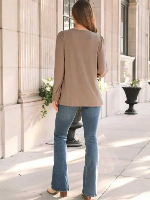 SUNBS Women's Long Sleeve Pleated Shirts - Image 3