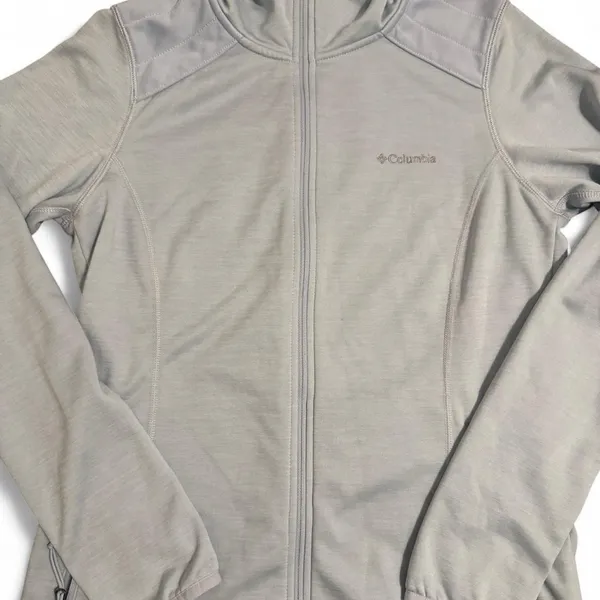 Women’s Columbia Athletic Jacket Full Zip Up Light Sky Blue Small - Image 3