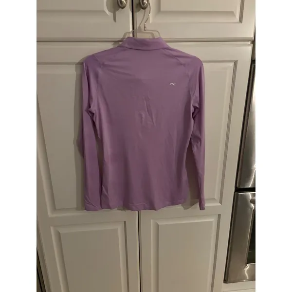 KJUS Womens Long Sleeve Golf Polo Shirt Purple Activewear Top Size 36 S - Image 4