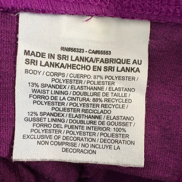 Nike DriFit Women’s Vibrant Purple Capri Leggings L - Image 10