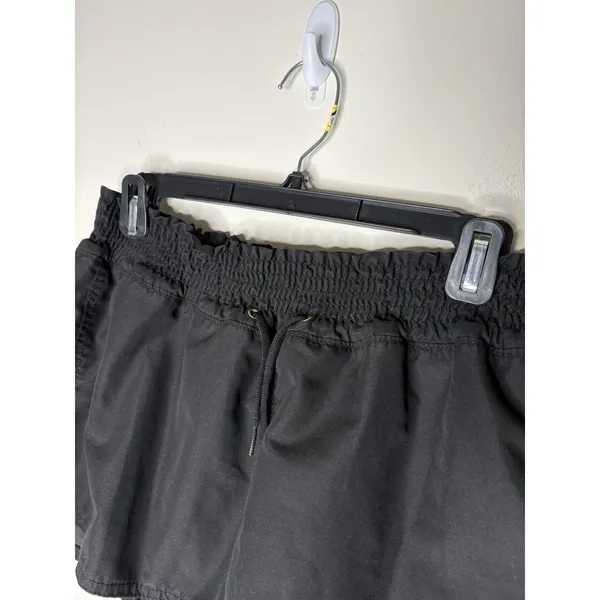 Old Navy Womens Large Board Shorts Black Elastic Waist Linerless Swim Activewear - Image 2