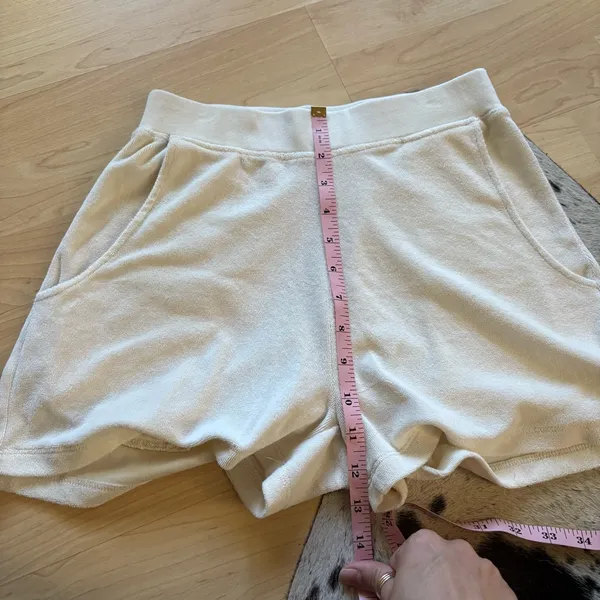 KULE The Terry Venus Shorts In Cream Size‎ XS - Image 7