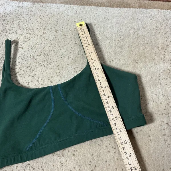 Buffbunny Custom Apparel Dark Green Scoop Neck‎ Sports Bra Large Gym Yoga Top - Image 2