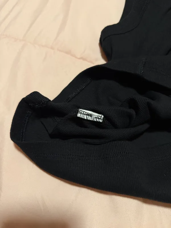 ZARA Black Ribbed Tank - Image 4