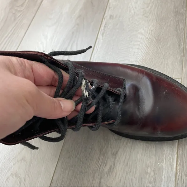 Vintage Leather Boots lace up ankle womens Brown (size 7) classic heritage work - Image 6