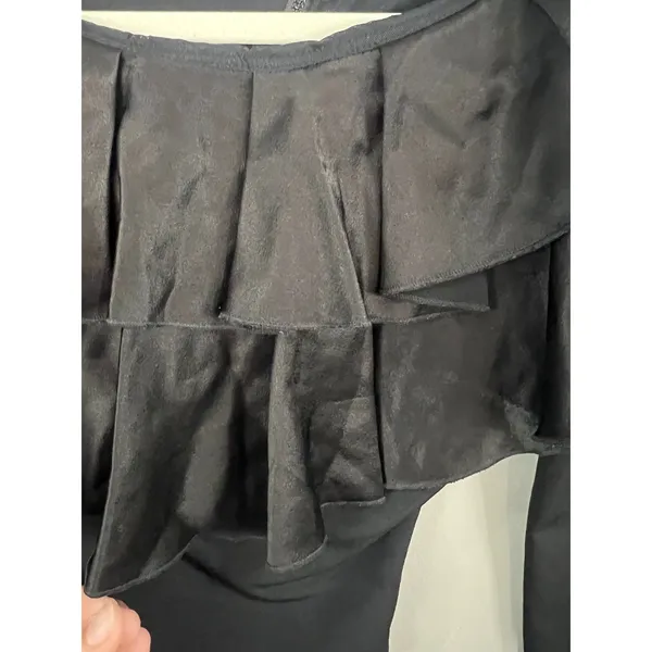Alice + Olivia Top Women 2 Black Great Ruffle One Shoulder CC711301014 - Image 4