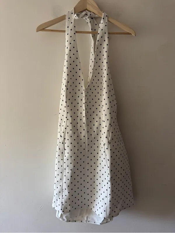 One and Only Collective NEW! Polka Dot Halter Style Mini Dress - Image 2