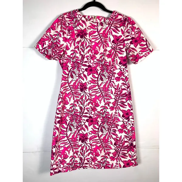 Lilly Pulitzer Mila Dress Size 6 Elderflower Blossom Lil Escape Plan Pink Floral - Image 4