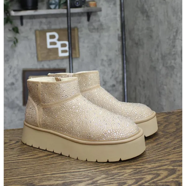 NWT wild fable Missy Platform Booties with Memory Foam Insole Beige Brown 8M - Image 5