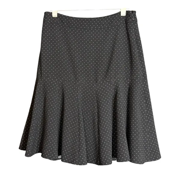 Talbots Womens Size 4 Black Polka Dot Skirt Knee Length Professional Casual - Image 2