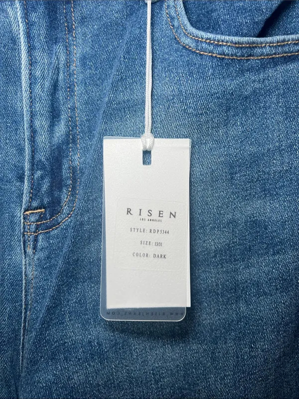 Risen Jeans Wide Leg High-Rise Women's Jeans - Dark Blue - Image 2