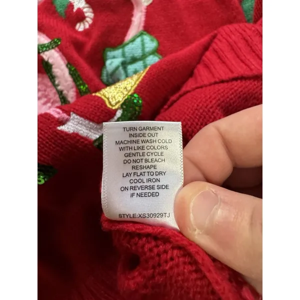 BLIZZARD BAY Women‎ Sz Medium Pink Flamingo Santa Ugly Christmas Sweater Holiday - Image 10
