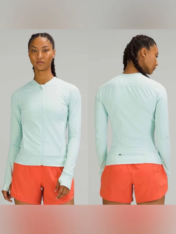Lululemon Nulux UVP Run Jacket in Delicate Mint 8 - Image 2