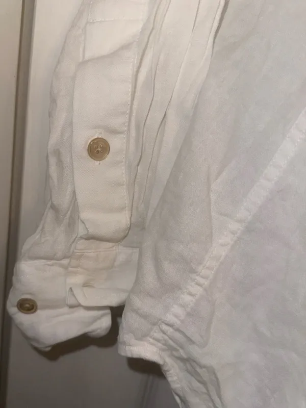 Aritzia Brand New Wilfred Free oversized White Long Sleeve Shirt Size Large - Image 9