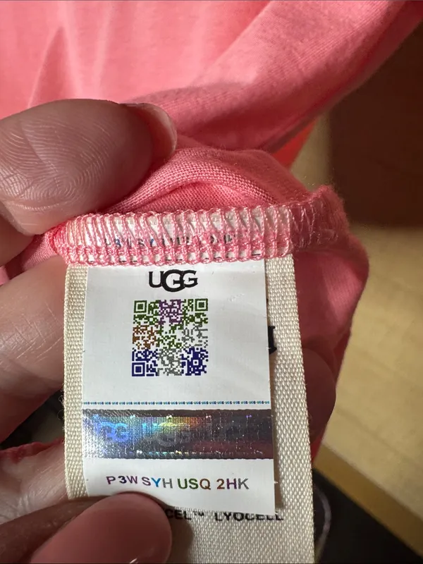 NWOT UGG Brinlee Pink Organic Cotton Tee XS Soft Crewneck T-Shirt - Image 6